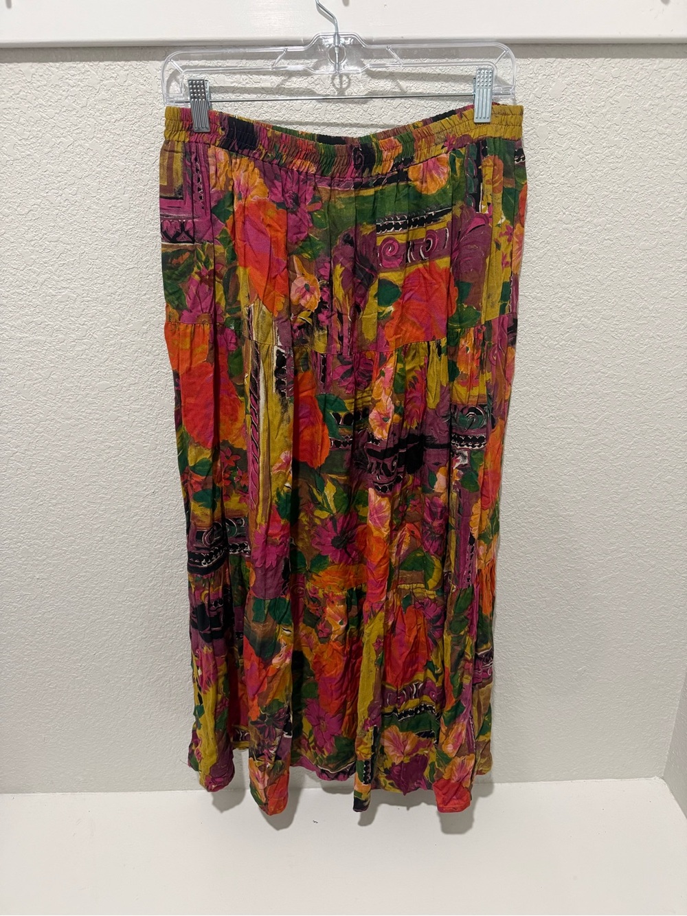 Stephanie Thomas Vintage Vibrant Floral Maxi Skirt - Multicolor